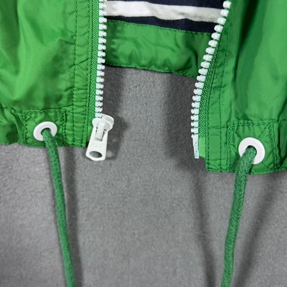 Abercrombie & Fitch Y2K Green Windbreaker sailor stripe preppy nautical - Picture 7 of 12